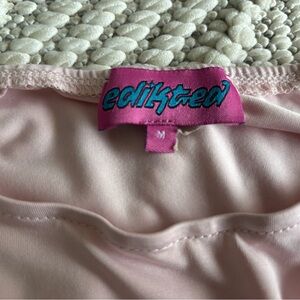 Edikted Light Pink off the shoulder long sleeve